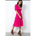 Imagem da oferta - Vestido Pink com Detalhe em Torção