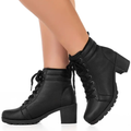 Imagem da oferta Coturno Feminino Bota Tratorada Salto Baixo Confortável