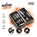 Imagem da oferta Kit Cortador De Unha Portátil Estojo Alicate Manicure 12 Pç - Desencravador De Unha Manicure Alicate Lixa Profissional