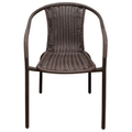 Imagem da oferta Poltrona em Aço com Fibra Sintética Rattan Marrom 77x53x58cm