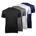 Imagem da oferta Kit 4 Camisetas Masculinas Básicas Conforto Lisas Poliéster Premium