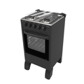 Imagem da oferta Fogão de Piso Braslar New Sirius 4 Bocas Preto Mesa Inox Acendimento Manual