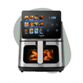 Imagem da oferta Air Fryer 8l Touch Screen Janela 1800w Sem Óleo Nora Home Preto E Prata 127v