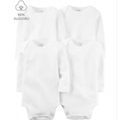 Imagem da oferta Kit Body Bebê 4 Peças Manga Longa Branco Carter's