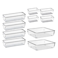 Imagem da oferta Kit 10 Organizador Multiuso Modular Gaveta Acrilico Rebirth Cor Cristal