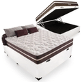 Imagem da oferta Cama Box Com Baú Casal + Colchão De Molas - Comfort Prime - Classic Superlastic 138cm - Branco