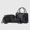 Imagem da oferta Bolsa Transversal Media E Bolsa Pequena Com Mini Carteira kit bolsas Pretas Selten