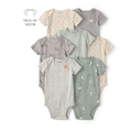 Imagem da oferta Kit Body Bebê 7 Peças Ovelhas e Listras Multicor Carter's
