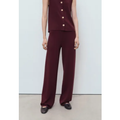 Imagem da oferta Calça Feminina Mango Reta Vinho