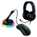 Imagem da oferta Kit Gamer Razer Game on Mouse Deathadder Essential 6400 DPI + Headset Kraken X Lite + Mouse Bungee V3 Chroma Preto - RZ8