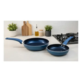 Imagem da oferta Kit Max Chef: Frigideira Cerâmica Antiaderente Indução Azul 24cm + Frigideira Azul 20cm