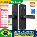 Imagem da oferta Do Brasil RAYKUBE K20 Tuya Bluetooth 9 idiomas Fechadura de porta com impressão digital Fechadura eletrônica com aplic