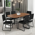 Imagem da oferta Conjunto Sala De Jantar Carraro Com Mesa E 6 Cadeiras Preto Fenix Carraro