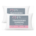 Imagem da oferta Kit 2 Travesseiros Select Luxo Fibra Antialérgica 70cm E 50cm Branco