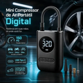 Imagem da oferta Compressor De Ar Digital Pneu Calibrador Portátil Para Carro Moto Bike Sem Fio Mini Bomba De Ar Elétrico Tela Digital Led Pneus
