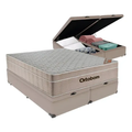 Imagem da oferta Cama Box Baú Queen Ortobom Airtech Molas Ensacadas Bege Com Suede