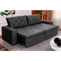 Imagem da oferta Sofá Cama Retrátil Reclinável 2,70m Bangkok Suede Velut Cinza molas no Assento - King House