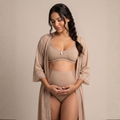 Imagem da oferta Kit Robe + Sutiã Amamentação em Microfibra + Calcinha Galena Maternidade (M ao GG, 2 Cores)