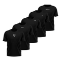 Imagem da oferta Kit 5 Camisetas Dry All Black Alpha.