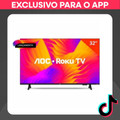 Imagem da oferta Smart TV AOC 32" HD com apps Netflix Prime Video e Disney+ instalados.