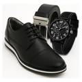 Imagem da oferta Kit Sapato Masculino Oxiford Classico + Relógio + Cinto