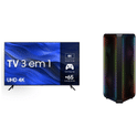 Imagem da oferta Kit Smart TV  Samsung 65" UHD 4K 65CU7700 2023 + Sound Tower MX-ST45B