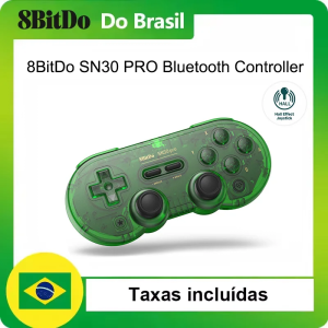 Controle Bluetooth 8BitDo SN30 Pro com Joystick de Efeito Hall e Vibração Rumble para Switch 12 Windows