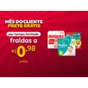 Fraldas Pampers e Huggies a R$0,98 a tira + entrega grátis