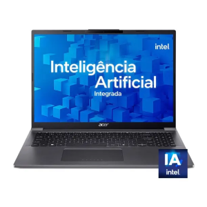 Notebook Acer Aspire 16 A16-71M-55H0 Intel Core Ultra 5 com IA Integrada 115U 16GB RAM 512GB SSD 16" Windows 11