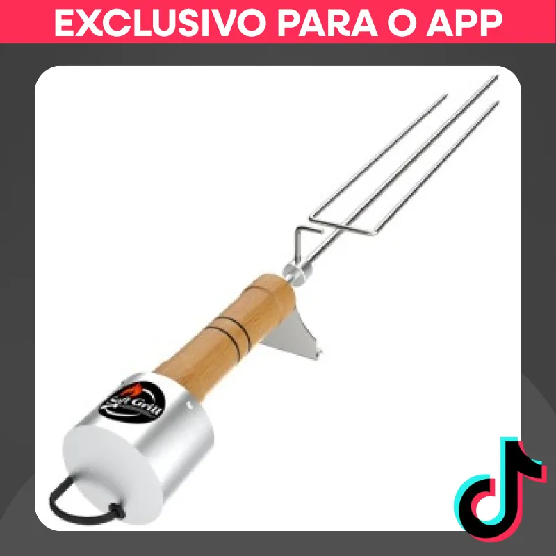 Espeto Giratorio Churrasco Flex Eletrico Soft Grill Presente