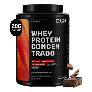 Whey Protein Concentrado - Pote 900g Dux Nutrition - Sabor Chocolate