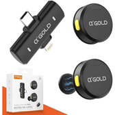 Imagem da oferta Microfone de Lapela Sem Fio Bluetooth Kit 2 Microfonones Abafamento de Ruído Até 10 Horas Tempo de Trabalho Compatíve