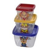 Imagem da oferta Plasútil Kit 3 Potes Encaixáveis de Plástico Quadrado Patrulha Canina
