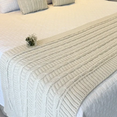 Imagem da oferta Kit Peseira Manta Tricô Para Cama King + Capas Almofadas sd