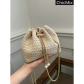 Imagem da oferta Bolsa Balde Transversal Mini com Cordão Vazado em Cor Sólida Bolsas Pequenas Bolsa de Praia
