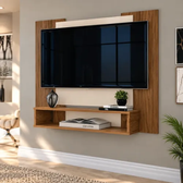 Imagem da oferta Painel Para Tv Até 50 Polegadas Suspenso Com Nicho Para Sala Freijóoff White