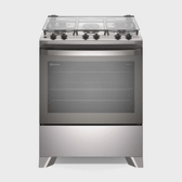 Imagem da oferta Fogão 5 bocas Electrolux Cinza Efficient com Mesa Inox PerfectCook e VaporBake (FE5IC)