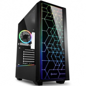 Imagem da oferta Gabinete Gamer Sharkoon LIT100 Mid Tower RGB com FAN Lateral em Vidro - LIT100