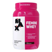 Imagem da oferta Whey Protein 900g Femini Whey Protein Max Titanium Chocolate Proteína e Colágeno
