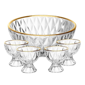 Imagem da oferta Conjunto Bowl e 4 Taças Lyor Cristal