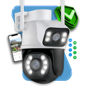 Imagem da oferta Câmera de Segurança Wifi Full Hd Externa Maxnova Prova D'água Lente Dupla Ip66 Cor Branco