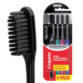 Imagem da oferta Colgate Slim Soft Black Escova de Dente Macia, 4 Unidades