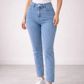 Imagem da oferta Calça Jeans Mom Feminina Cintura Alta