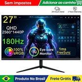 Imagem da oferta Monitor Gamer de 27 Polegadas, 2K, 180Hz, 2560x1400P, sRGB, IPS, HDR