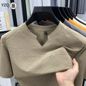 Imagem da oferta Camiseta masculina manga curta decote em V casual