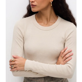 Imagem da oferta Blusa Básica Canelada em Ribana com Gola Redonda