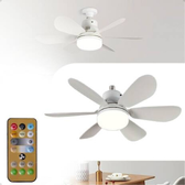 Imagem da oferta Ventilador Luminária De Teto Com Controle Remoto 110v220v Led Branco Premium - HOME GOODSSHALOM BR - Mini Ventilador