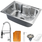 Imagem da oferta Cuba para cozinha gourmet pia aço inox acessórios tábua de corte Nawa Torneira gourmet Munim pingoo