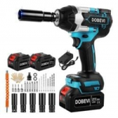 Imagem da oferta Chave De Impacto 1200n.m Brushless C Jogo Soquete+ Dobevi Azul 127220v