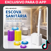 Imagem da oferta Kit Escova Sanitária Descartável com Suporte e Refis Brilho Novo
